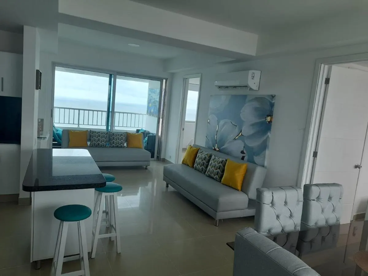 2 Bedroom Beachfront Apartment 2P1-Al2 With Pool And Wifi Cartagena